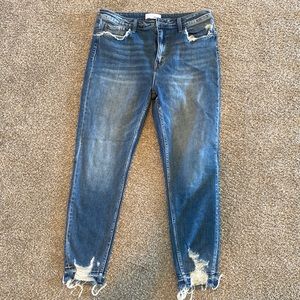 Vervet medium wash distressed jeans